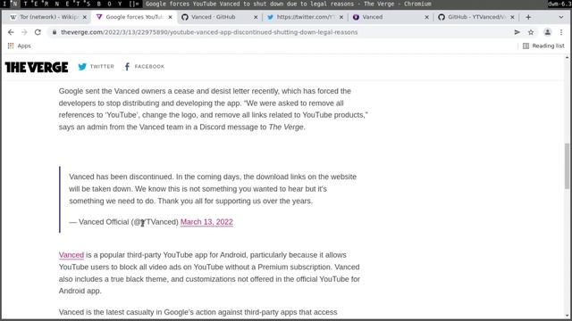 YouTube Vanced is shutting down, but why ? смотреть онлайн