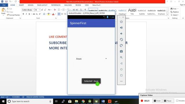 Android Spinner Tutorial With Example смотреть онлайн