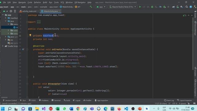 Toast con números random en Android Studio смотреть онлайн