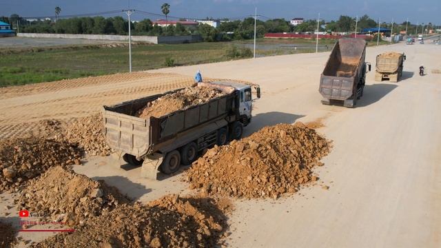 Dumper Truck Amazing Dumping Dirt Building Road Construction Equipment Working