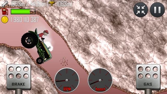 Hill Climb Racing - Tractor 1579m on MARS | 4K GamePlay смотреть онлайн