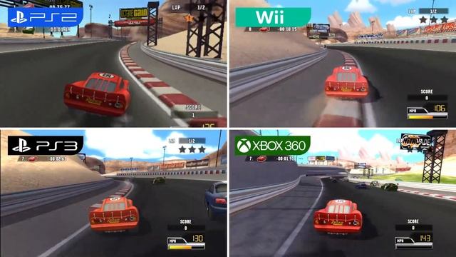 Cars Race-O-Rama (2009) DS vs PSP vs PS2 vs Wii vs PS3 vs XBOX 360 [Which One is Better?] смотреть онлайн