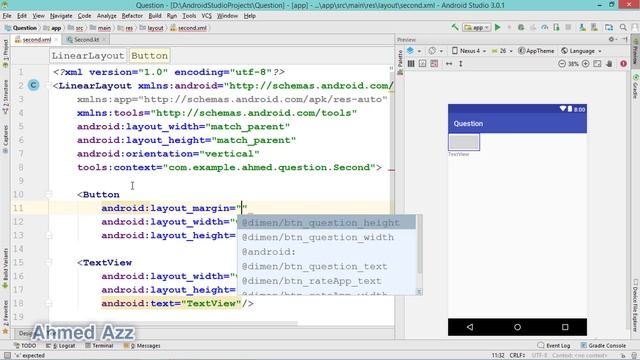 Your App - part 27 - LinearLayout - layout margin смотреть онлайн
