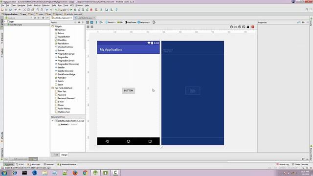 Android Studio Tutorial for Beginners In HINDI Part 6 - Create Simple Button смотреть онлайн