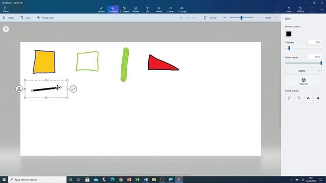 Windows Applications - How to Use Brush Tool & Line Tool in Paint 3D смотреть онлайн