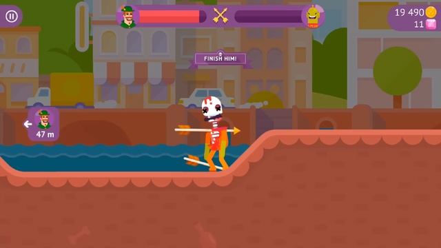 Bowmasters: Gameplay Walkthrough Part 10 - Using All My Characters! (iOS, Android) смотреть онлайн