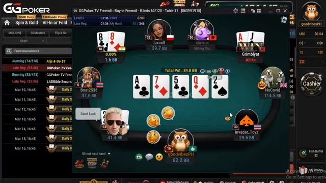 GGpoker Freeroll Grind 03-10-2021 смотреть онлайн