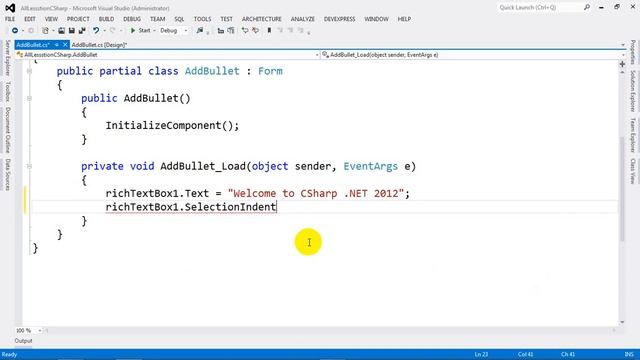 Adding Bullets to richtextbox in C# NET 2012 смотреть онлайн