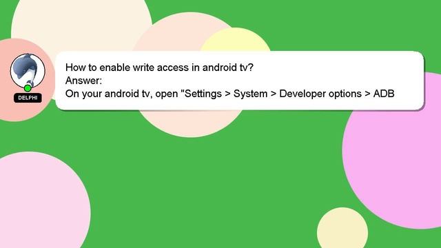 How to enable write access in android tv? смотреть онлайн