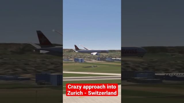 Swiss 777 crazy approach and landing at Zurich • Aerofly FS 2023 смотреть онлайн