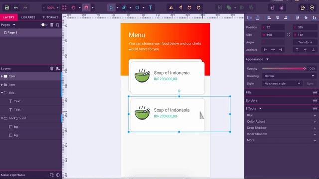 Food Menu: Gravit UI Design to Android XML смотреть онлайн