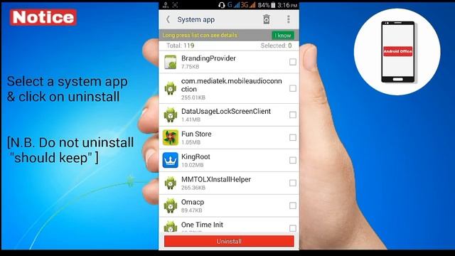 How to uninstall/remove system app in Android | Android Office смотреть онлайн