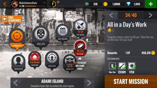 SNIPER 3D ASSASSIN Gameplay Walkthrough Part 31 - Adami Islands Primary Missions (iOS Android) смотреть онлайн