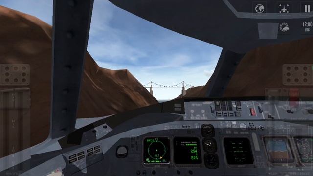 C-2A GREYHOUND - Cockpit View - CANYON SCENARIO - F18 CARRIER LANDING FLIGHT SIMULATOR смотреть онлайн
