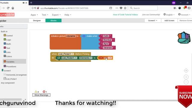 Thunkable Tutorial #14 - How to Use ListPicker in Thunkable (drop down menu) смотреть онлайн