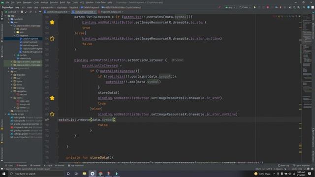 Watchlist of crypto currency | Crypto App in android studio смотреть онлайн