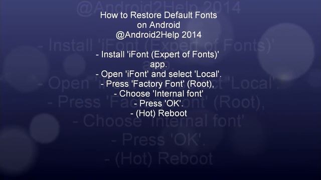 How to Restore Default Fonts on Android #Android2help смотреть онлайн
