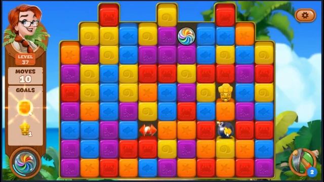 Lost Island Blast Adventure Level 37 - NO BOOSTERS 🏝️ | SKILLGAMING ✔️ смотреть онлайн