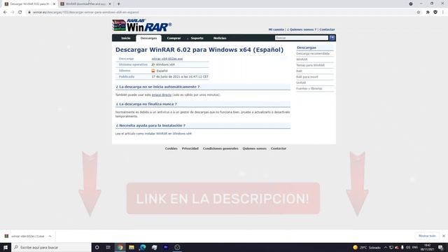 ✅ COMO DESCARGAR y INSTALAR WINRAR GRATIS 32 & 64 bits 2022 (PARA EXTRAER ARCHIVOS) VERSION 6.02 смотреть онлайн