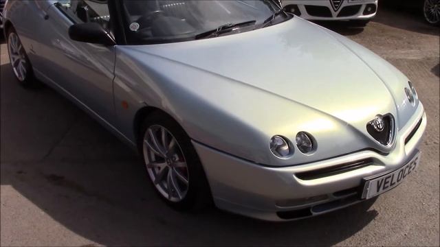 Blue 2001 Alfa Romeo Spider 3.0 V6 24v 6 speed смотреть онлайн
