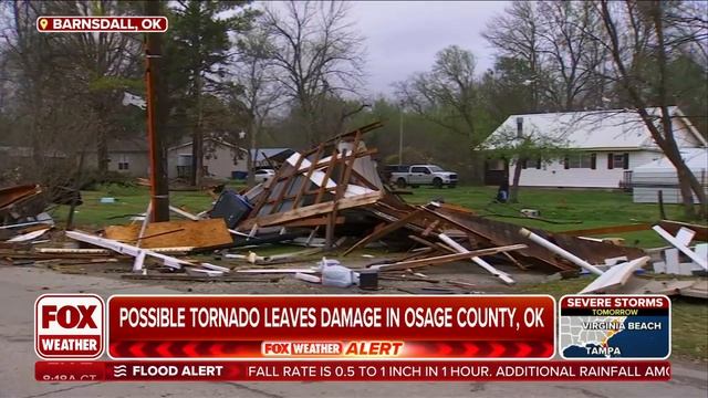 'This Whole Garage Is Flattened': Possible Tornado Leaves Damage In Oklahoma Neighborhood смотреть онлайн
