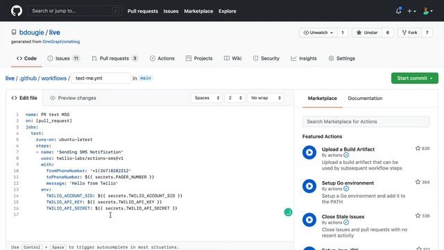 Sending PR notifications through SMS and GitHub Actions (Twilio) смотреть онлайн