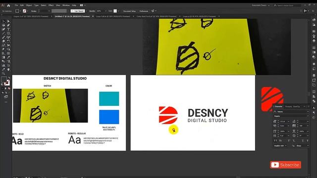 The Desncy Digital Studio Logo Design Process From Start To Finish смотреть онлайн