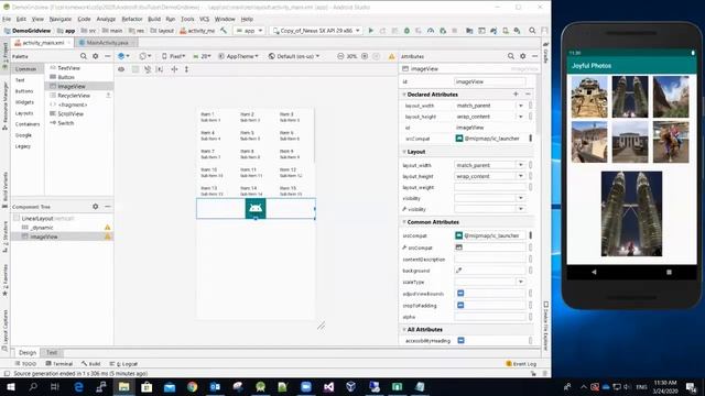 Android Photos app - using Gridview /GUI-part01 смотреть онлайн