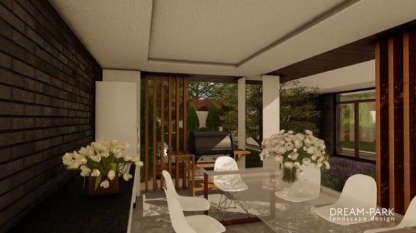 Ландшафтный дизайн в стиле Хай Тек (High-tech) на 5,5 соток от компании DREAM PARK