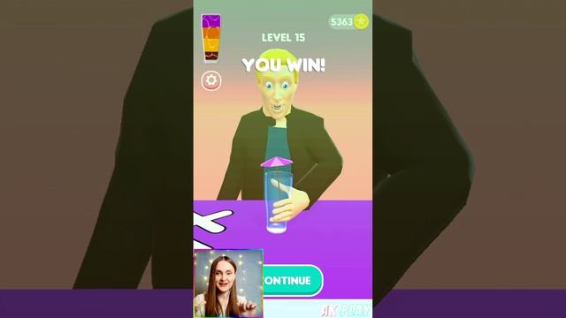 Glass Run 3D 🍸🍐🍇 Relax game 15-16 Levels ios, android Gameplay for you! смотреть онлайн