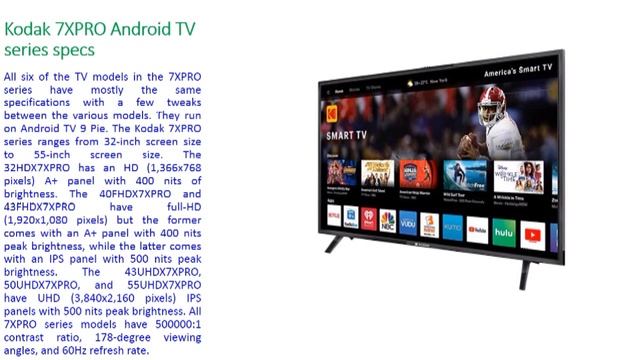 kodak smart tv | kodak led tv | kodak 7xpro and ca series android smart tv price and specification смотреть онлайн