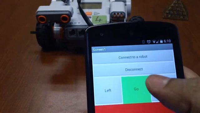 Controlling Lego NXT robot using Android app designed in App Inventor смотреть онлайн