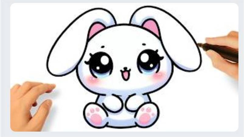 КАК ЛЕГКО НАРИСОВАТЬ МИЛОГО ЗАЙЧИКА🐇❤️ смотреть онлайн