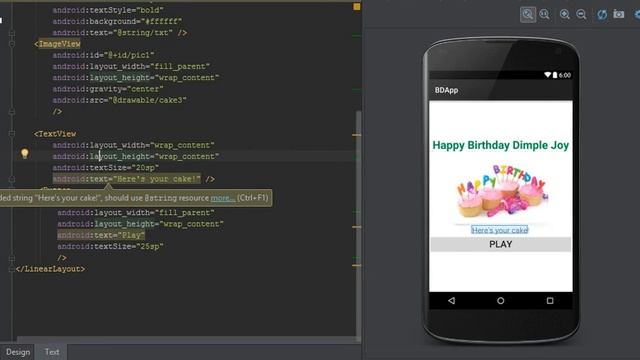 Birthday card app - Android Basic App смотреть онлайн