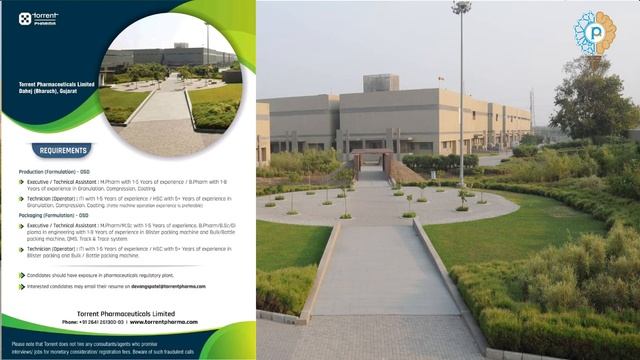 Torrent Pharma Multiple Opening for Dahej Plant and R&D center Gandhinagar| Torrent Pharma Jobs | смотреть онлайн