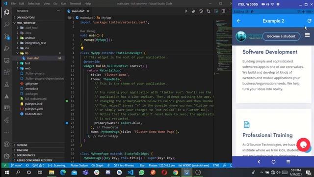 Convert a website to an app using flutter - Flutter WebView (Intro). смотреть онлайн