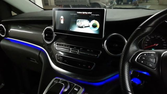 Mercedes V class 12 colours Ambient light system and 10.2 Android system смотреть онлайн
