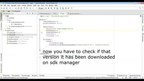 fix "[INSTALL_FAILED_OLDER_SDK]" on android studio
