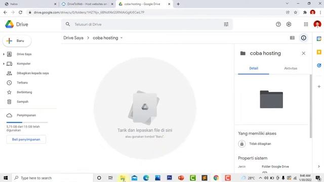 HTML Dasar - 17 - Cara Hosting Menggunakan Google Drive смотреть онлайн