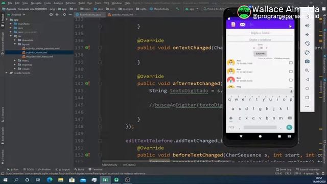 Crie um recyclerView Horizontal | Criando uma Agenda com Android Studio e SQLite #21 смотреть онлайн