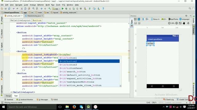 2. Relative Layout in Android смотреть онлайн