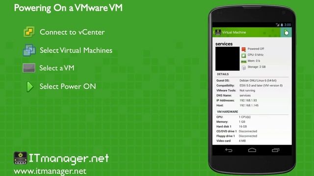 ITmanager.net - Powering On a VMware Virtual Machine on Android смотреть онлайн