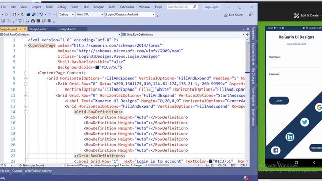 Login UI Design Using Xamarin form смотреть онлайн