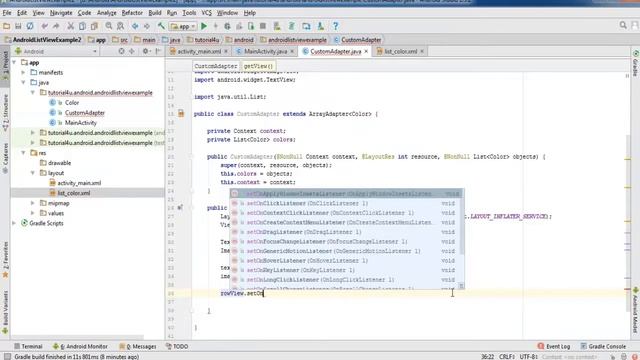 Android List View With Custom Adapter - Android Studio Tutorial for Beginners смотреть онлайн