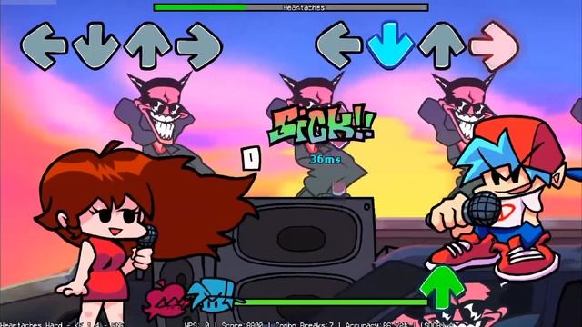 Friday Night Funkin' Android MOD V.S. GF Heartbreak [HARD] смотреть онлайн