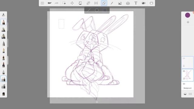 How to Draw a Bunny Rabbit - Easy Sketchbook Pro Digital Art Tutorial for Beginners смотреть онлайн