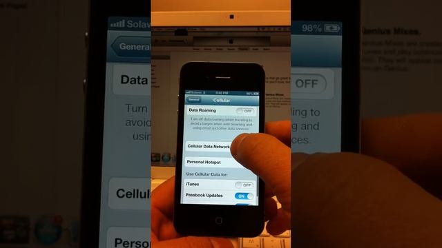 Fix No Celluar Data Network Tab for Solavei Mobile and All Other Non-AT&T Networks смотреть онлайн