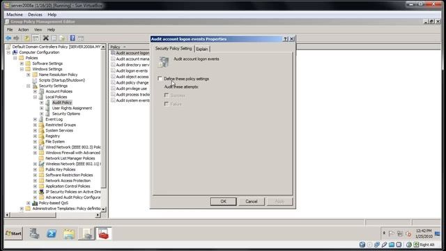 Windows Server 2008: audit account logon events смотреть онлайн