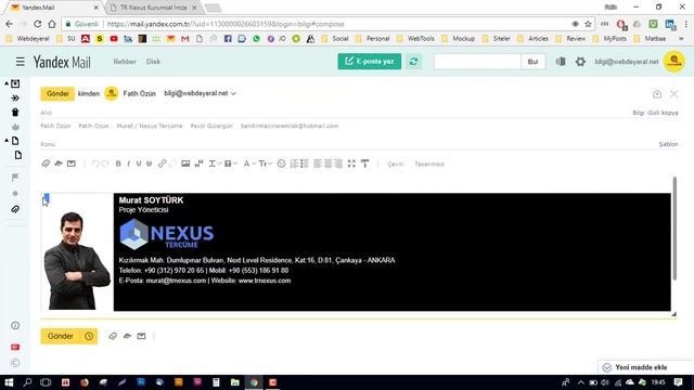 Yandex Mail'e Kurumsal İmza Ekleme смотреть онлайн
