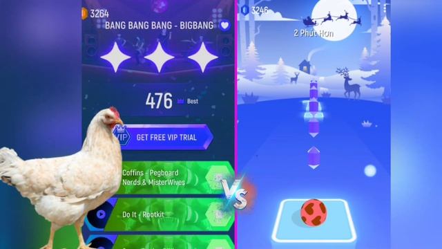 Chicken Song-J Geco vs Crazy Frog-Axel F - Tiles Hop EDM Rush смотреть онлайн